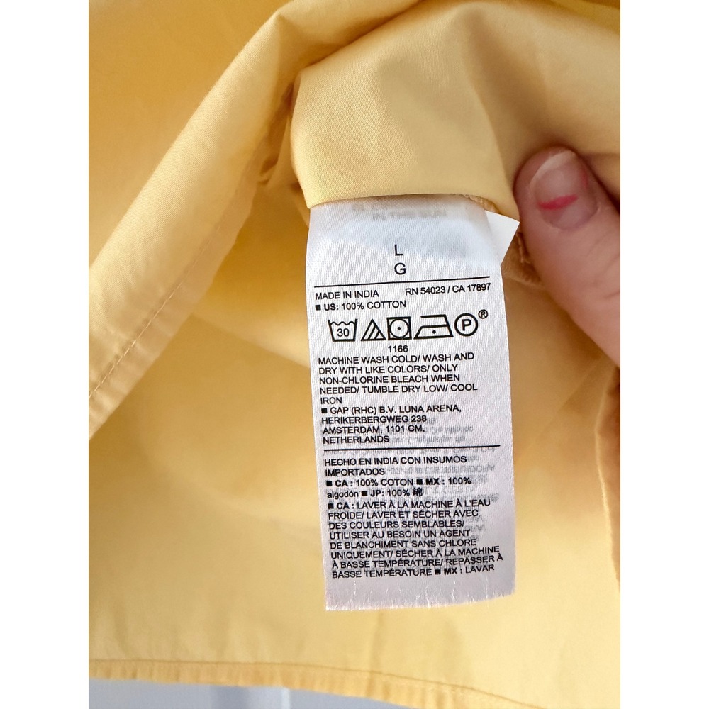 Banana Republic Womens Sleeveless Tie Detail Yellow Blouse - Picture 3 of 3